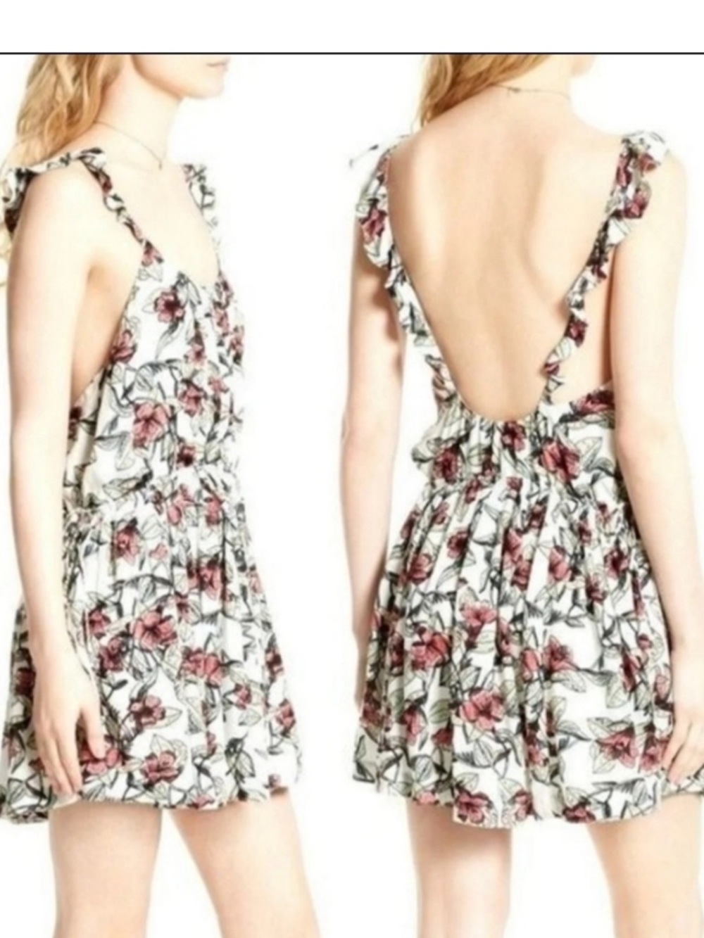 NWT Free People Floral Mini Dress.